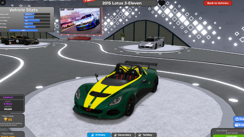 How to get the 2015 Lotus 3-Eleven in Driving Empire