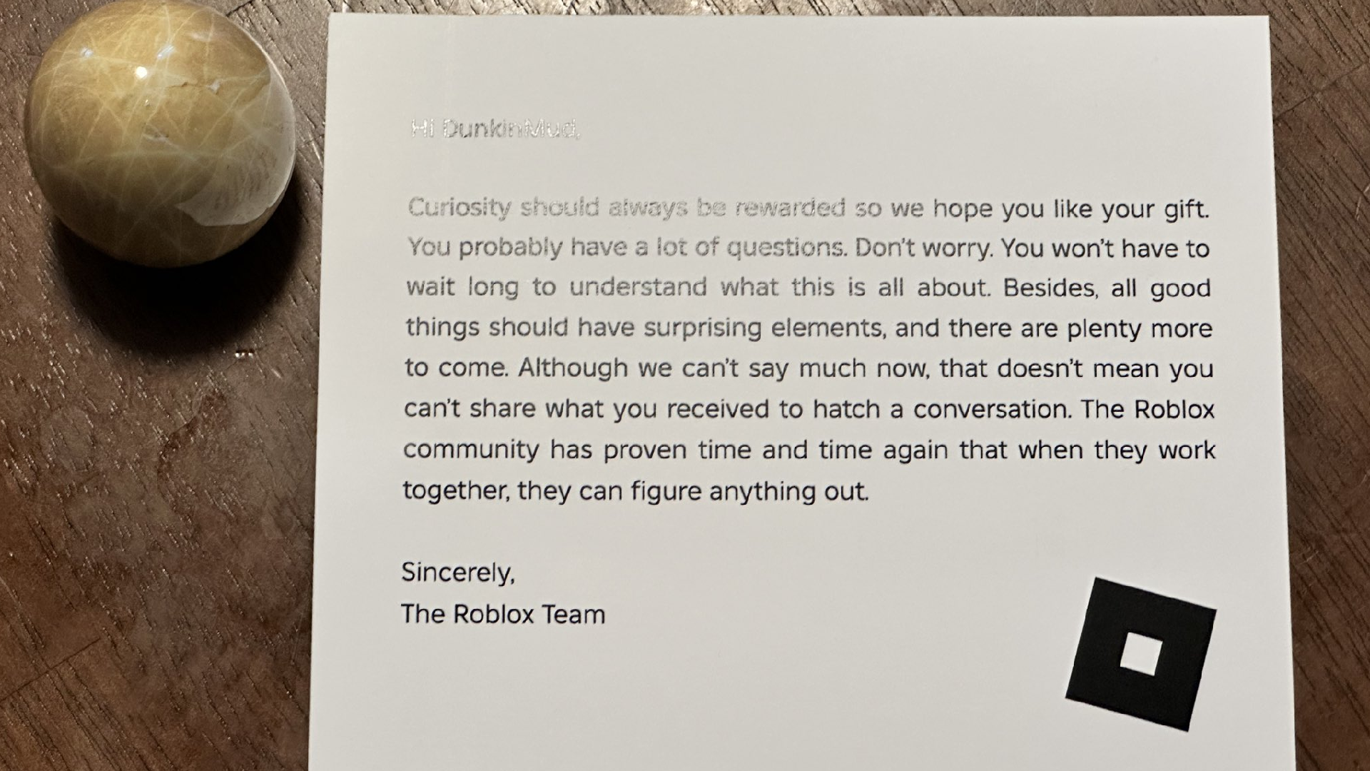 Roblox's message about Egg Hunt