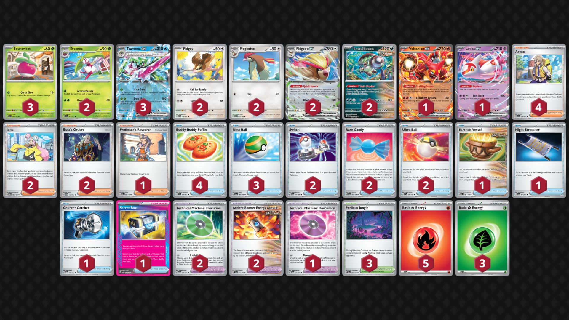 Tsareena ex decklist (Image via TPC)