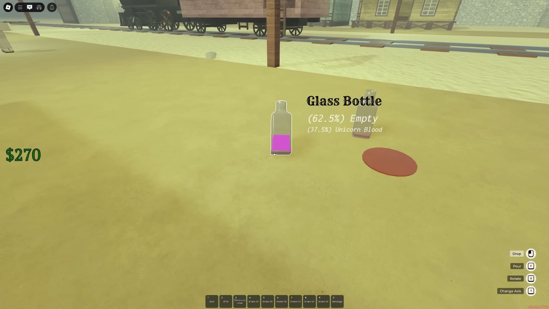 Unicorn blood in a bottle (Image via Roblox)
