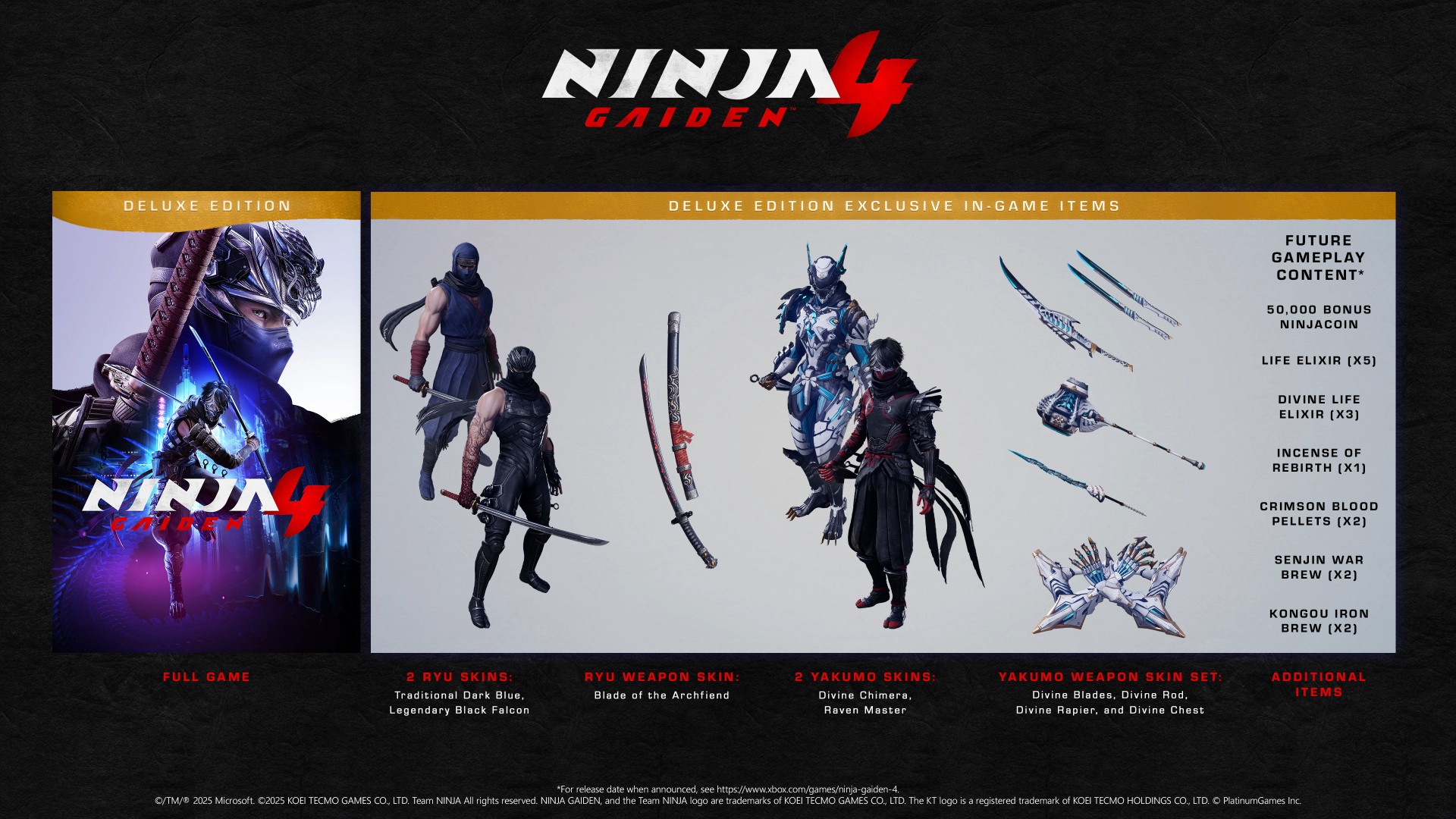 The Deluxe Edition bonuses (Image via Xbox Game Studios)
