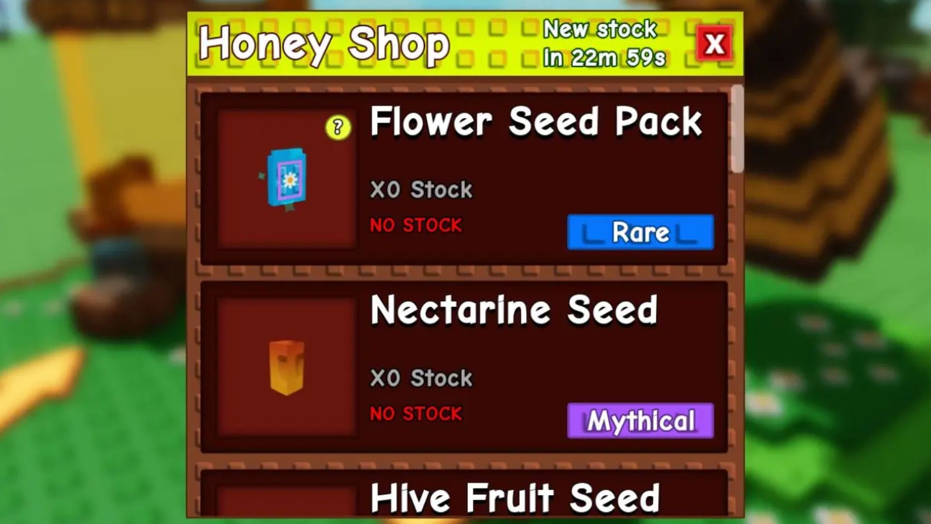 Honey Shop (Source: Roblox)
