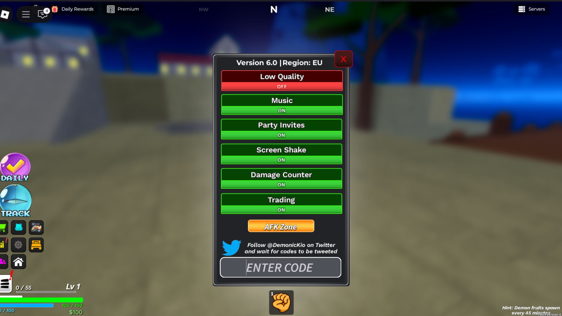 Redeem the codes here (Source: Roblox)