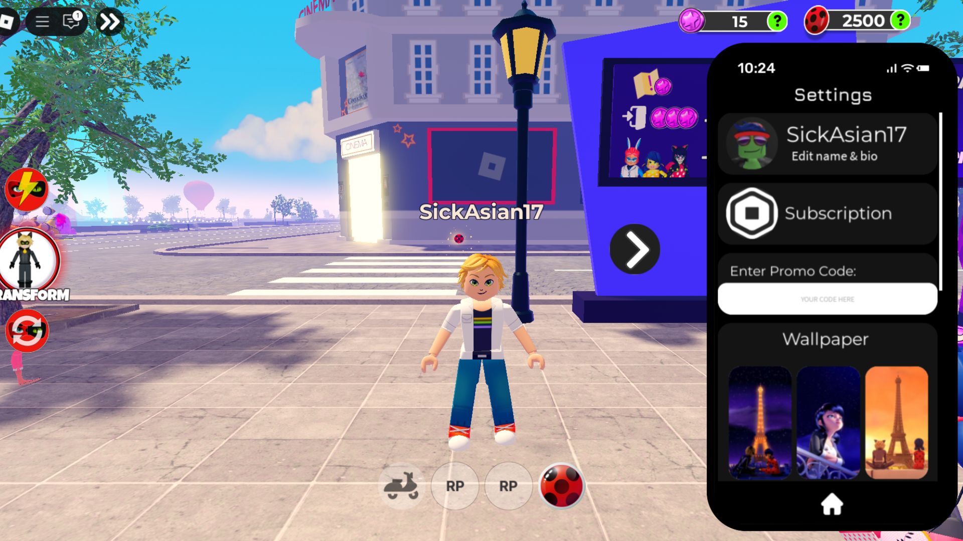 Redeem the codes here (Source: Roblox)