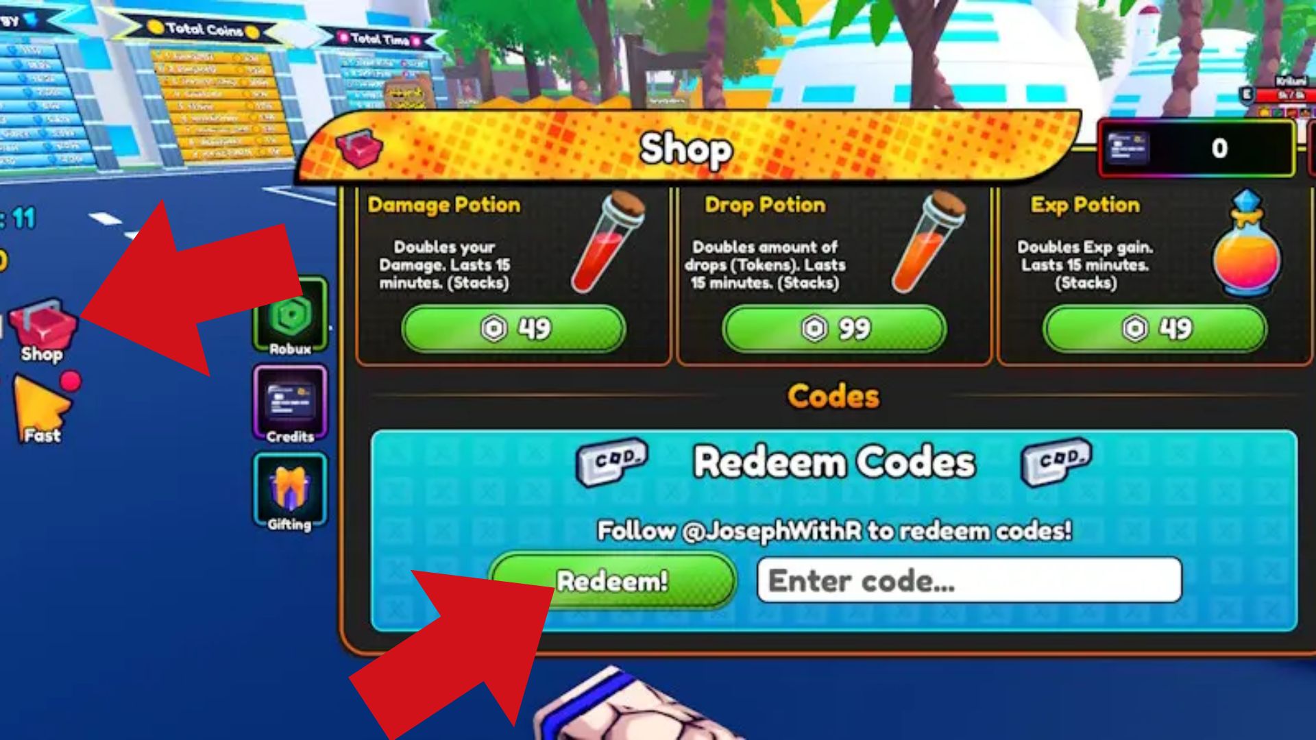 Redeem the codes here (Source: Roblox)