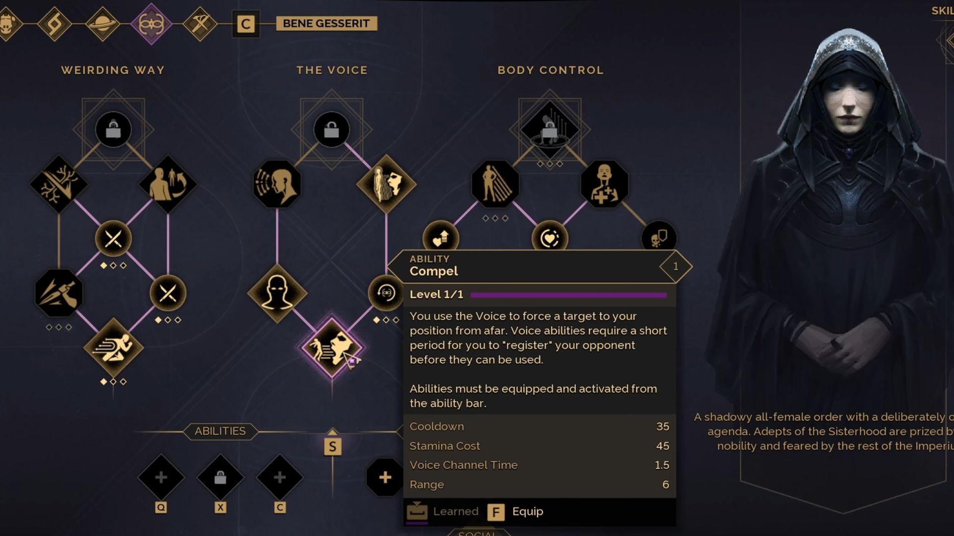 Bene Gesserit Dune Awakening Compel Skill