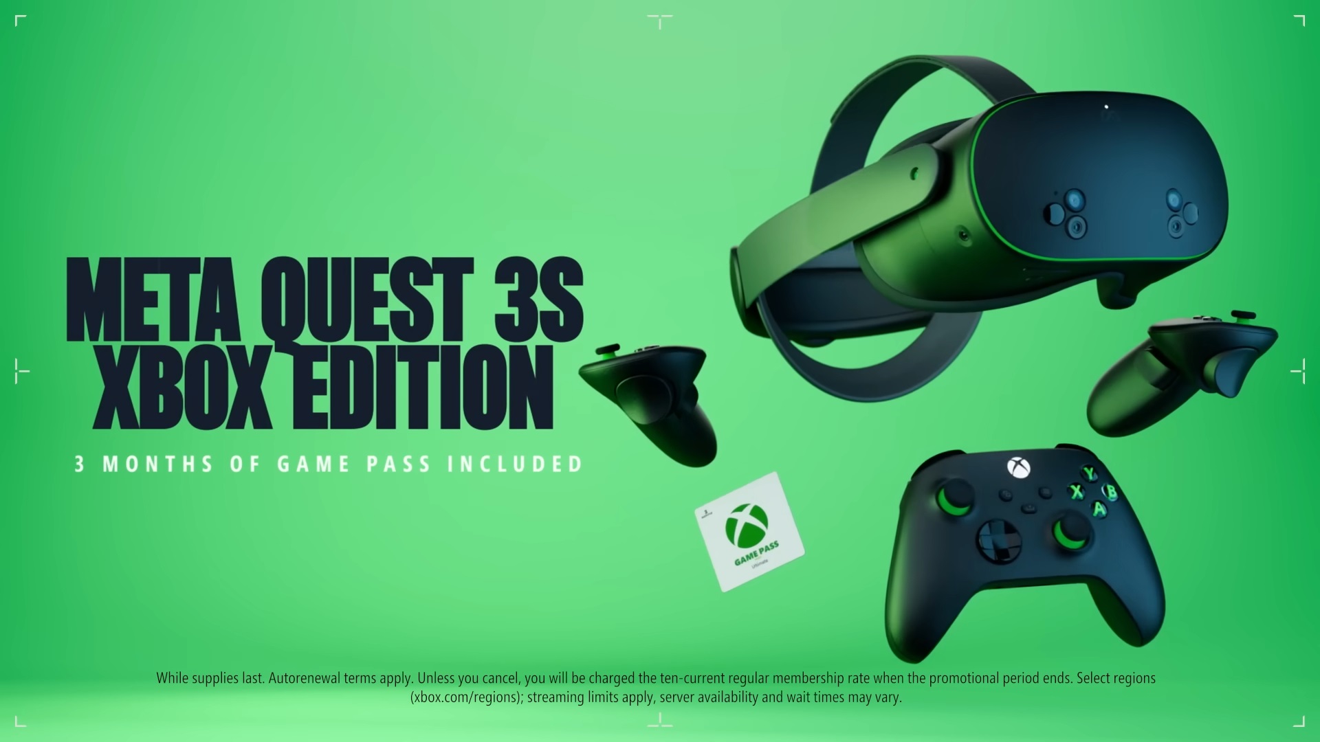Picture of the Meta Quest 3S Xbox Edition Bundle