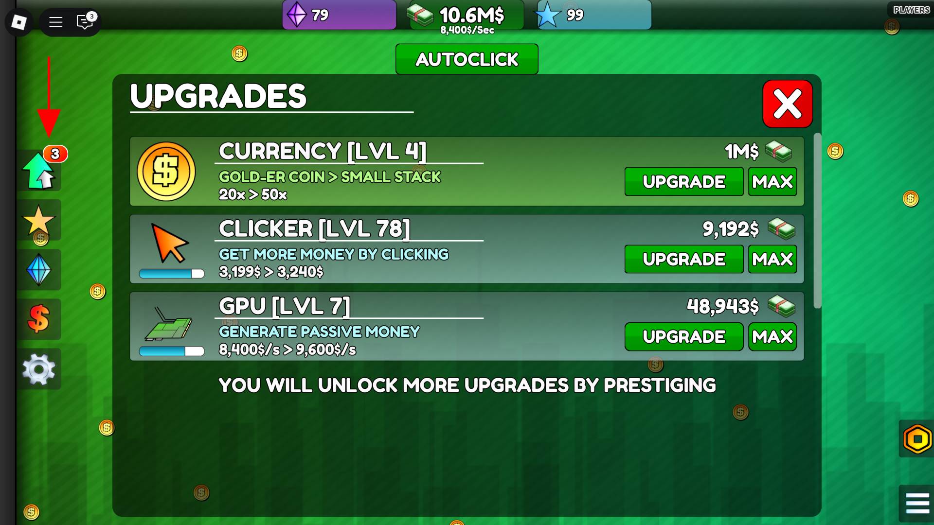 Upgrades (image via Roblox)