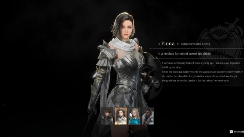 Character selection Vindictus Defying Fate