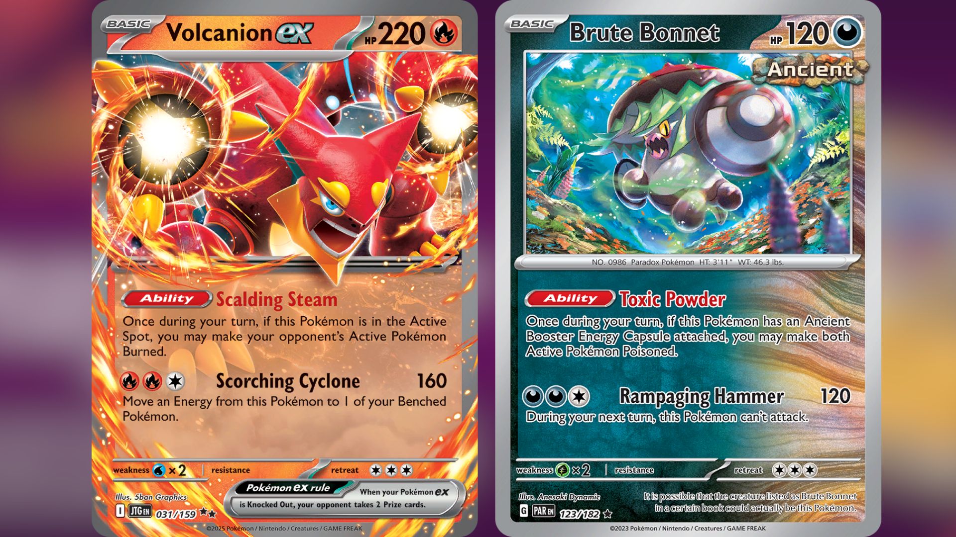 Volcanion ex and Brute Bonnet (Image via TPC)