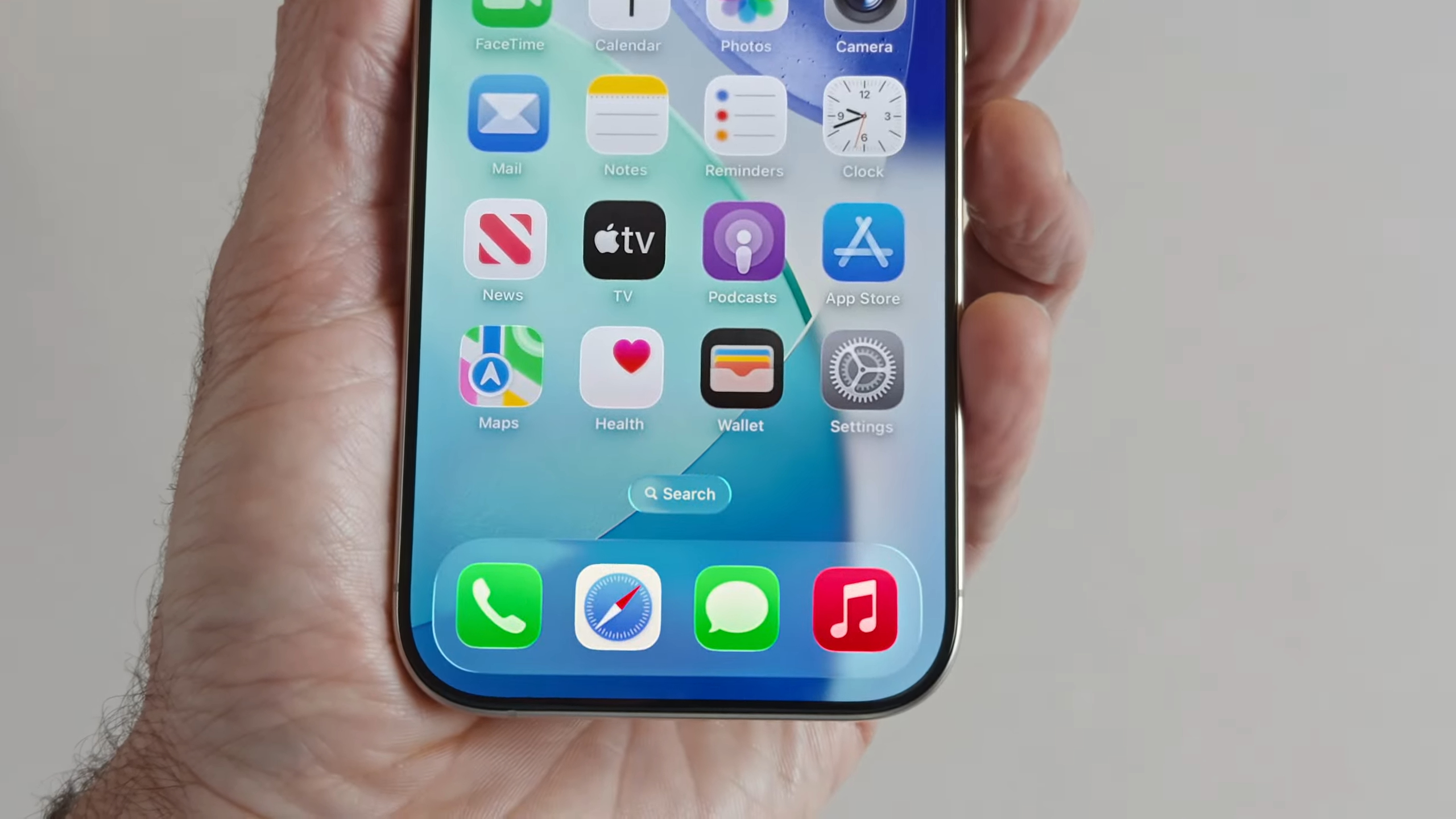 Picture of the new liquid glass interface