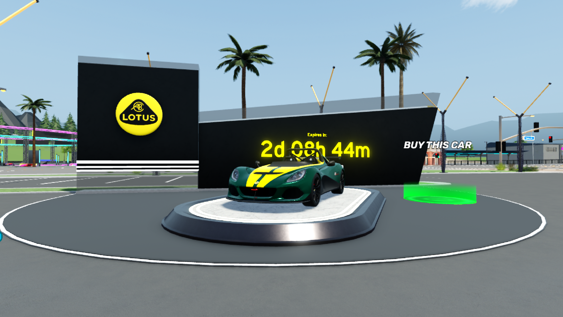 Walk Up to the Featured Car Podium Driving Empire
