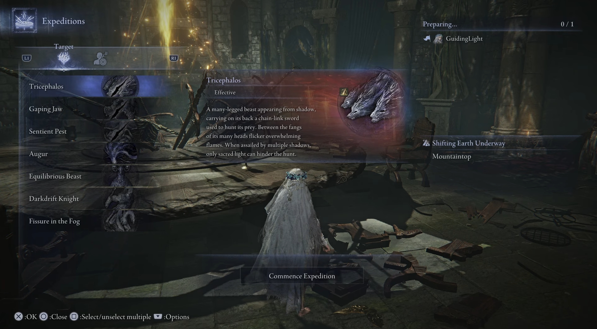 Expedition menu (Image via Bandai Namco | GuidingLight/YouTube)