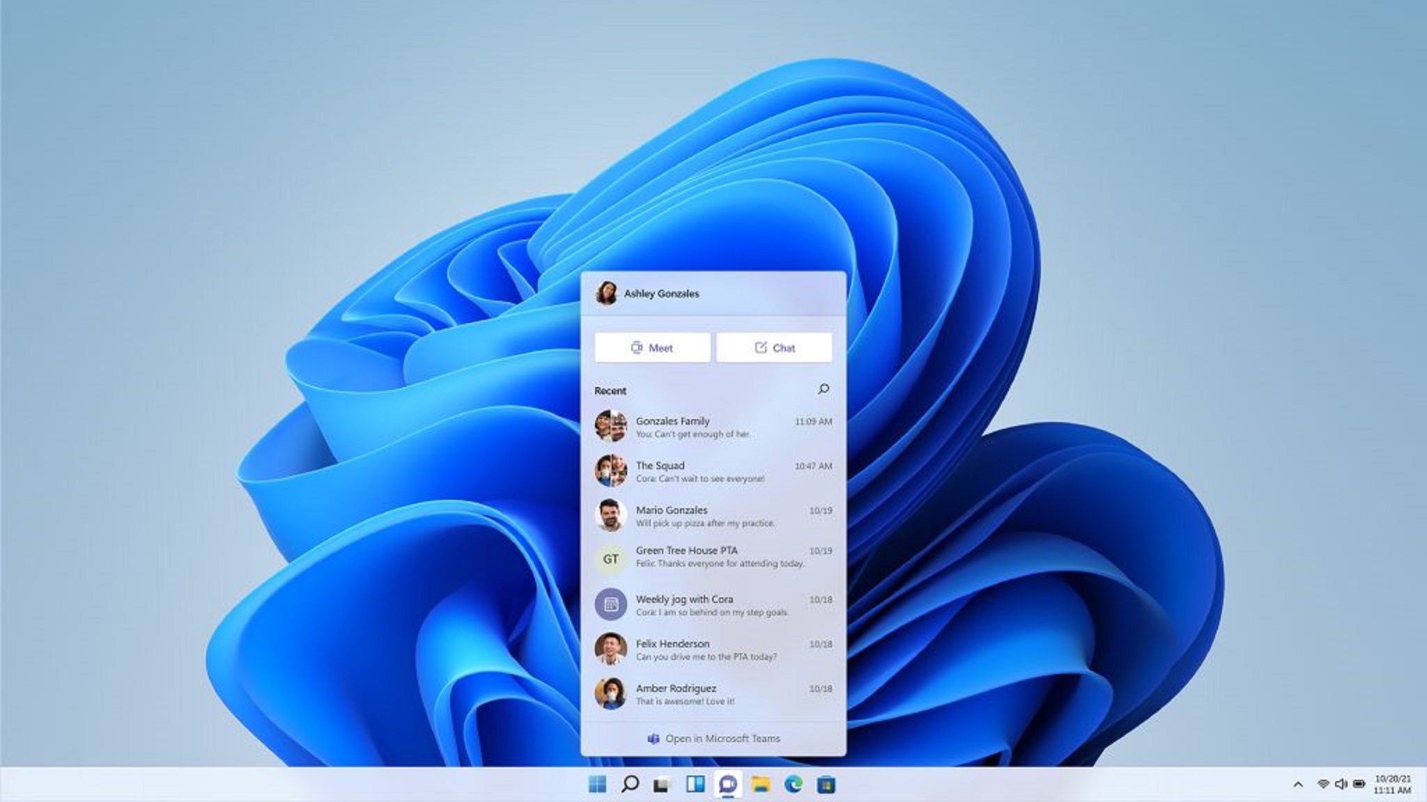 Picture of Windows 11 home screen