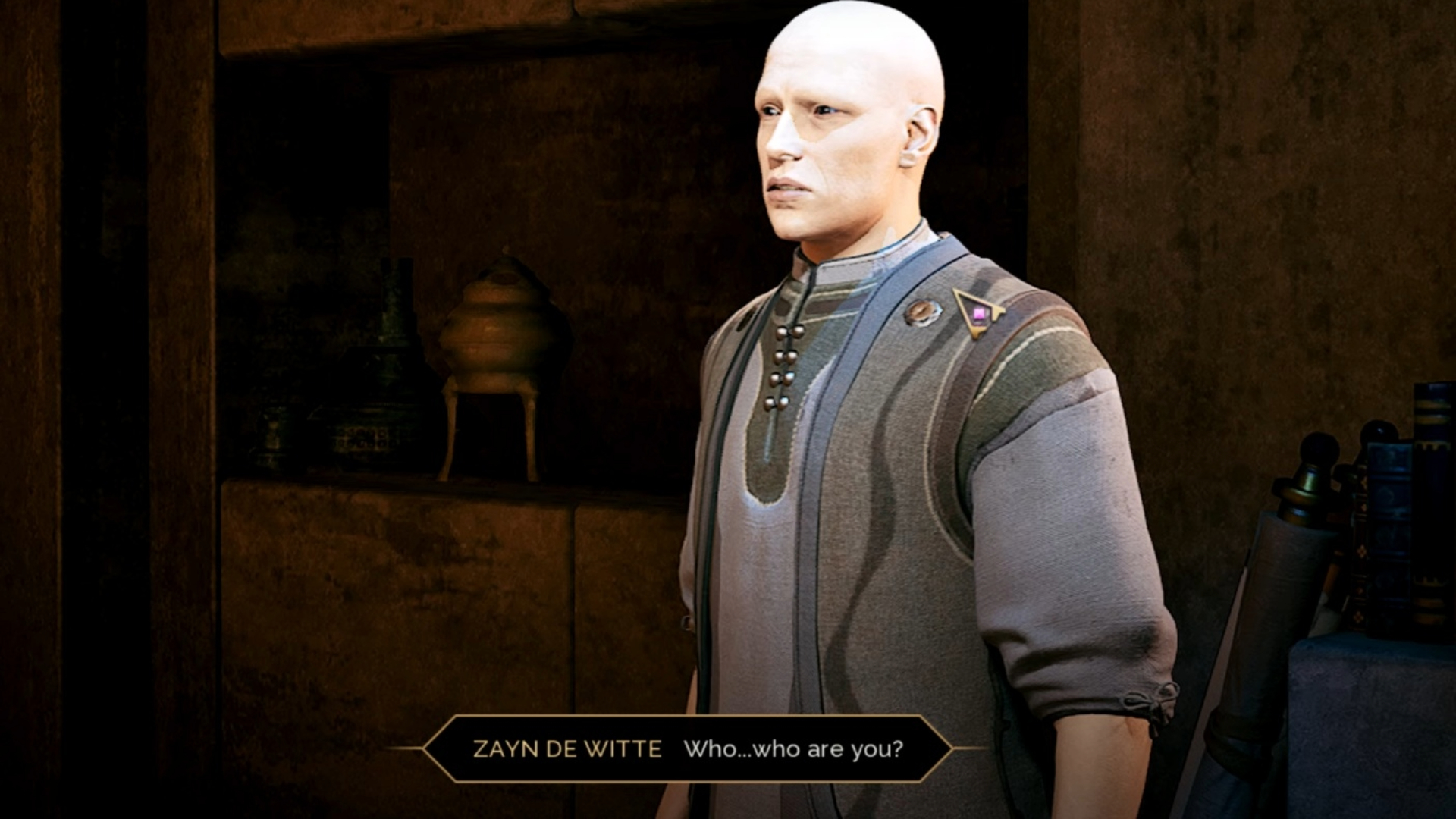 Zayn De Witte is inside the bar in Arakeen