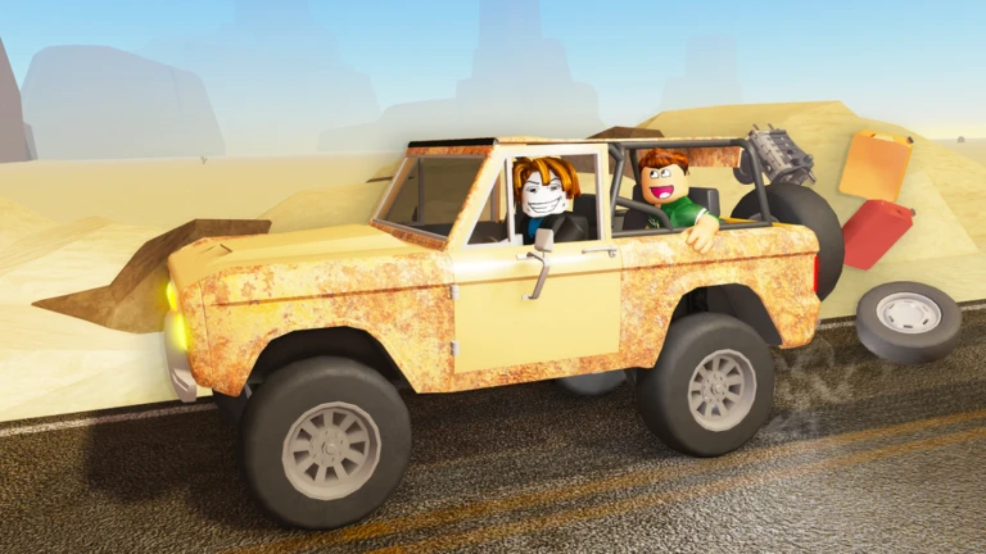 A Dusty Trip is an adventure and survival game on Roblox (Image via Roblox Corporation)