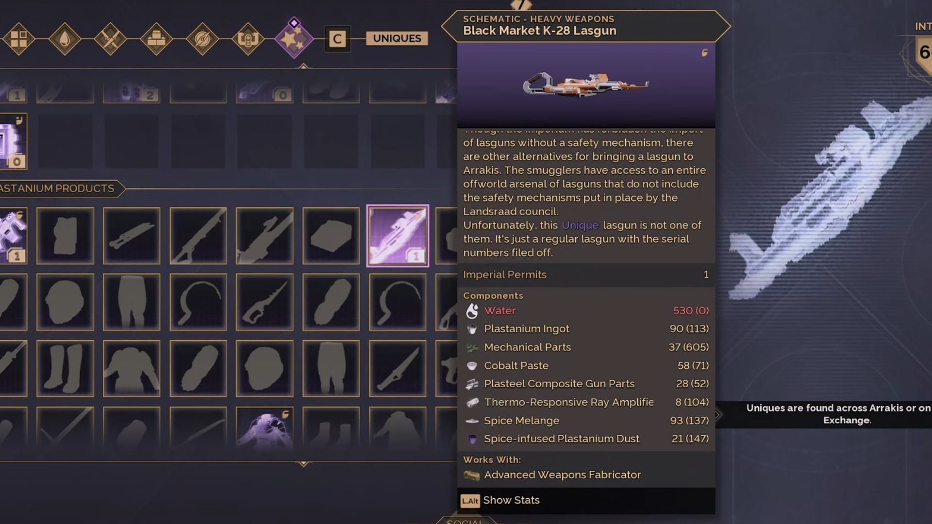 Black Market K-28 Lasgun Dune Awakening