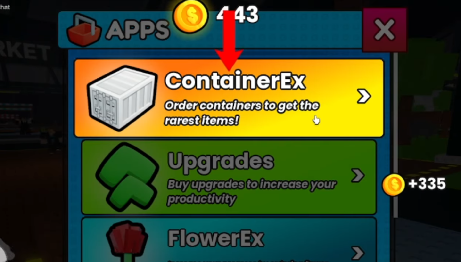 You can buy new containers (Image via Exply Studios | Roblox)