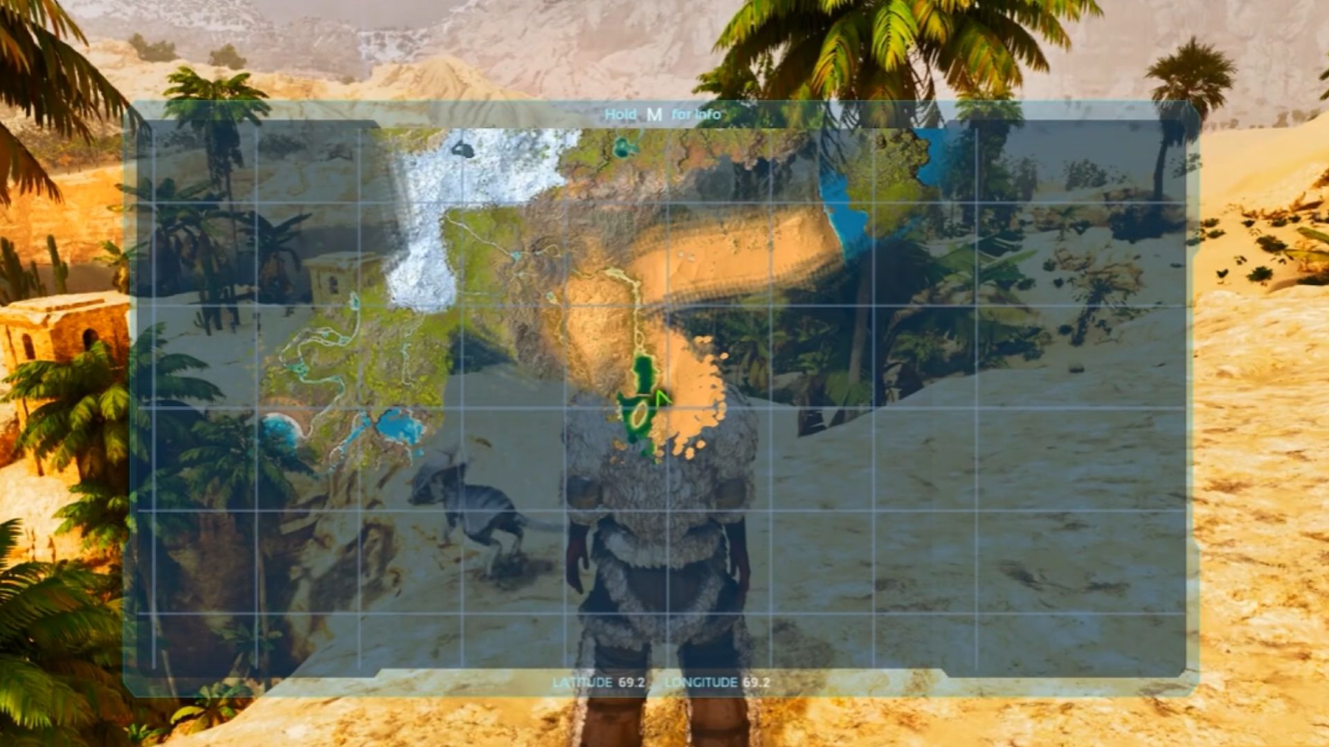 Head to these coordinates (Source: Studio Wildcard, @HeRo2u2/YouTube)