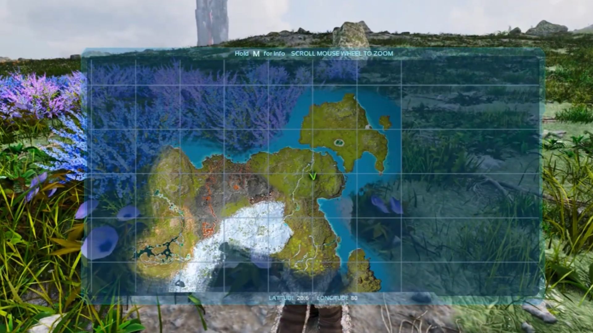 Head to these coordinates (Source: Studio Wildcard, @HeRo2u2/YouTube)