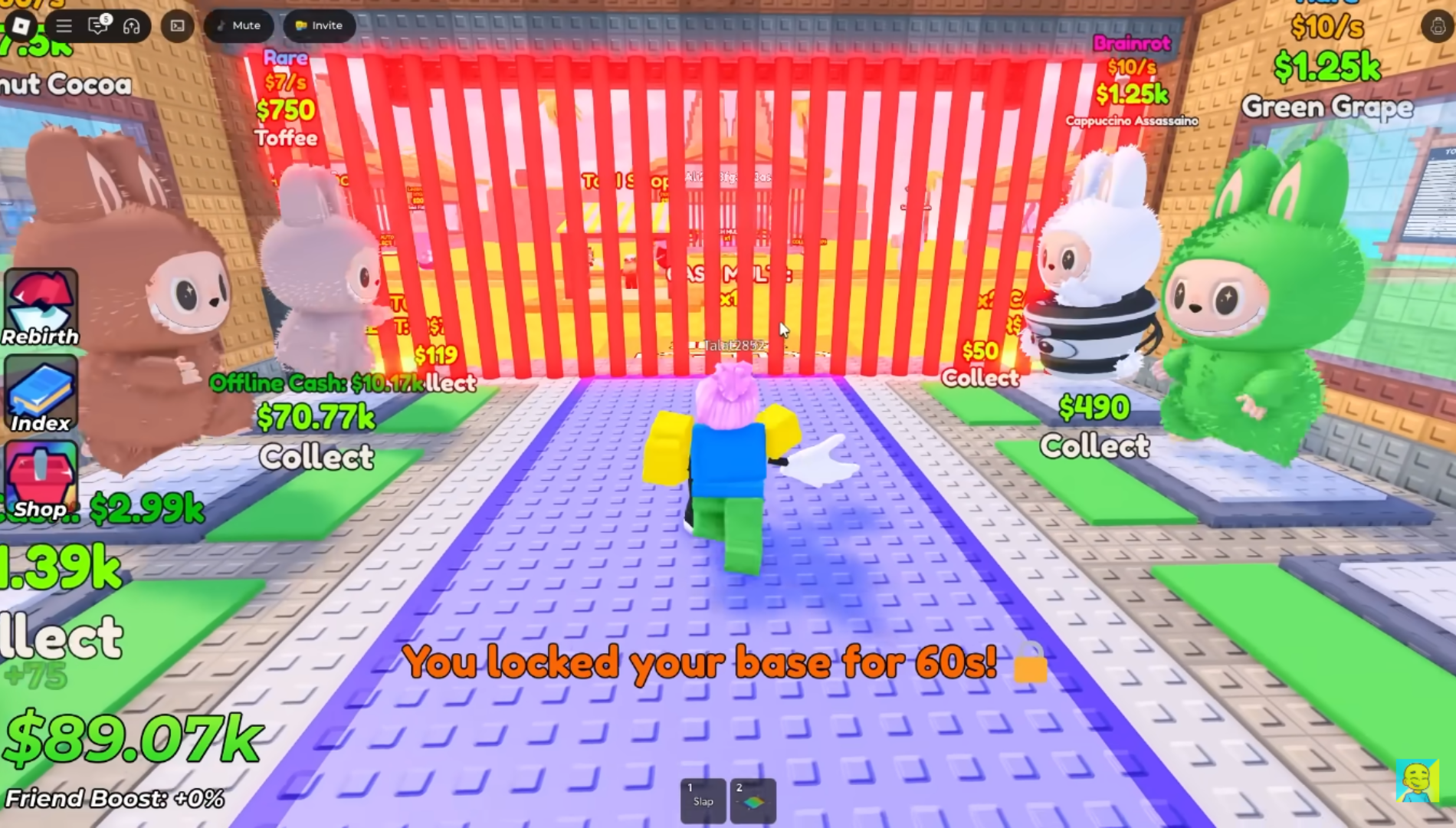 You can lock your base for 60 seconds (Image via buy me a birkin | Roblox)