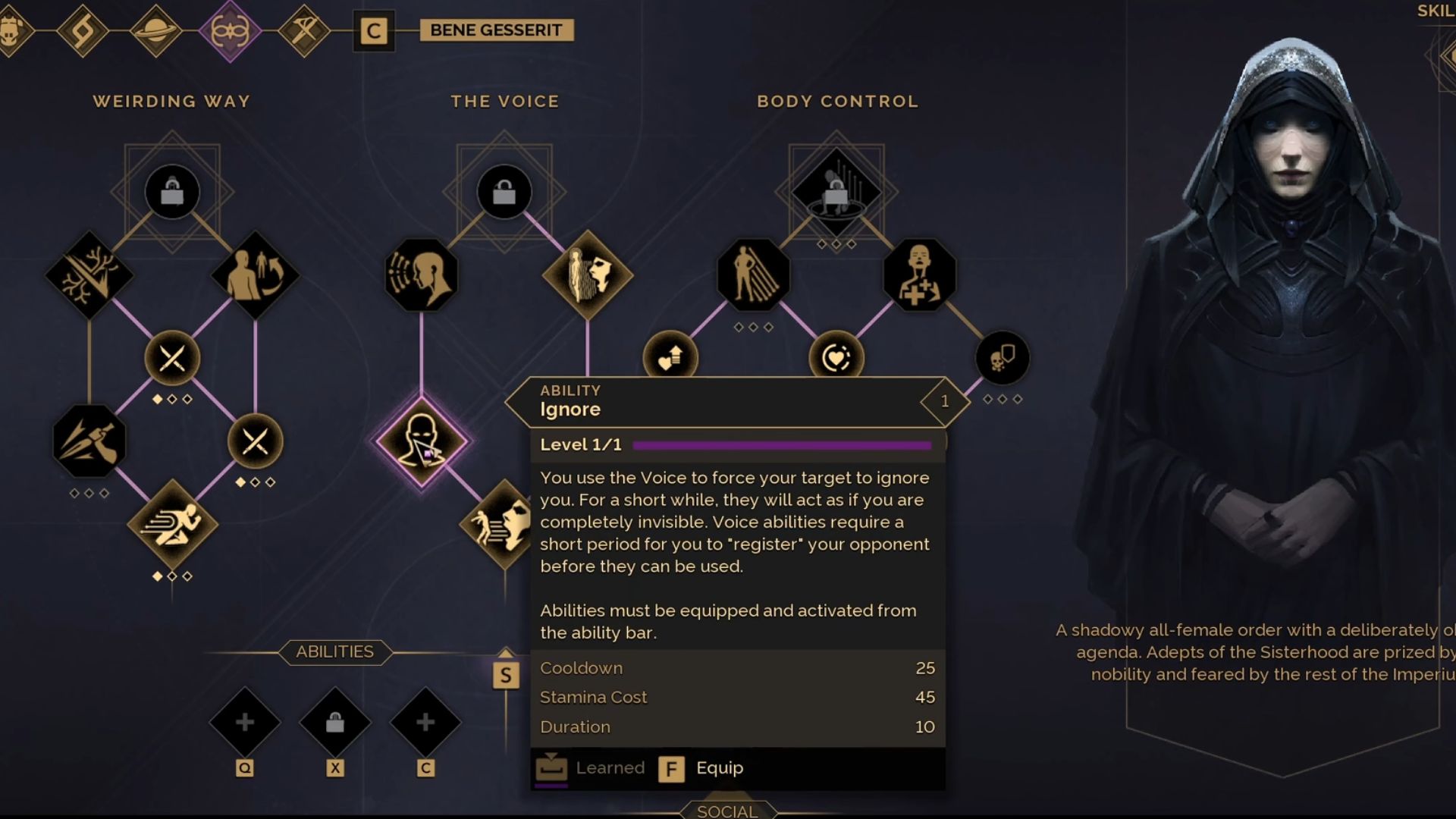 Ignore Skill Bene Gesserit Dune Awakening
