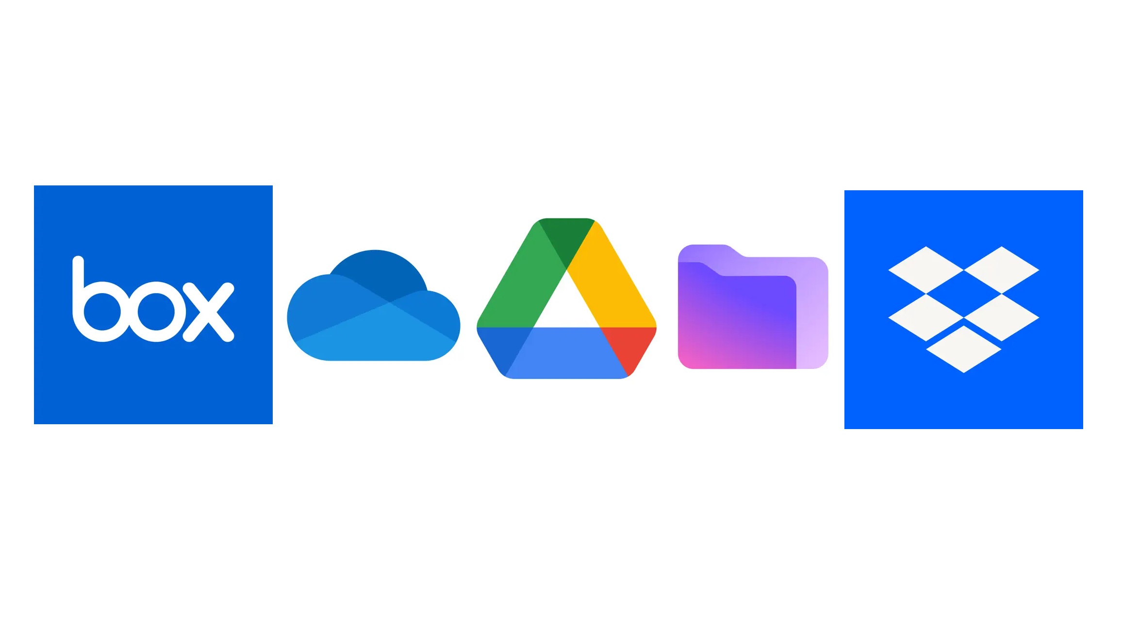 Picture of a bunch of cloud storage providers