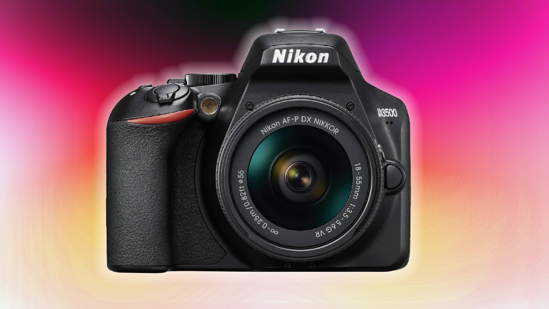 Image showing the Nikon D3500 with 18-55mm lens kit