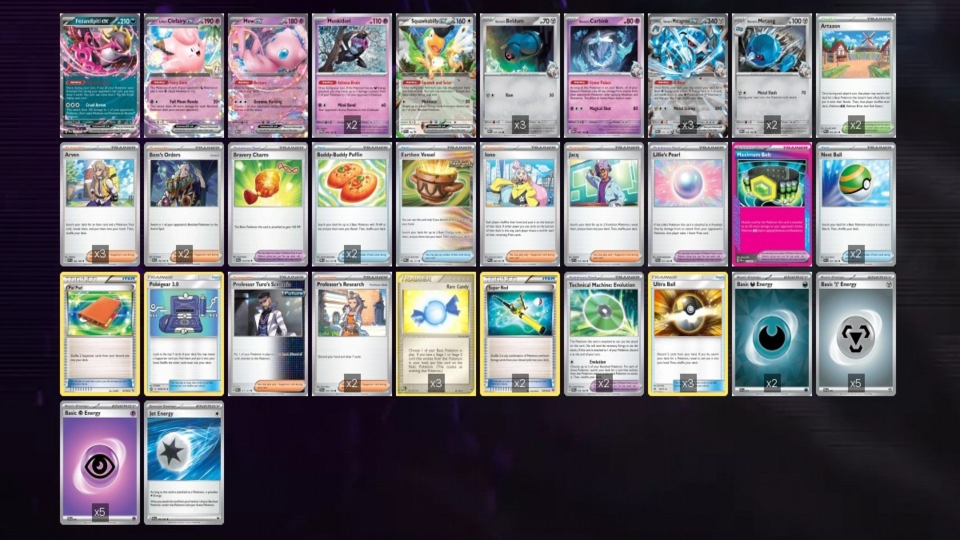Steven's Metagross ex decklist (Image via TPC)