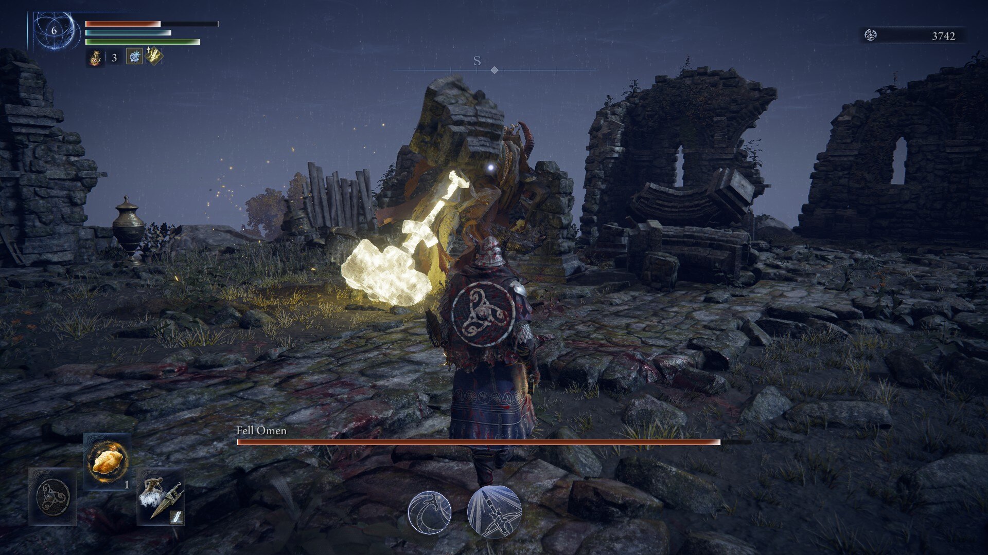 The Fell Omen boss fight (Image via FromSoftware)