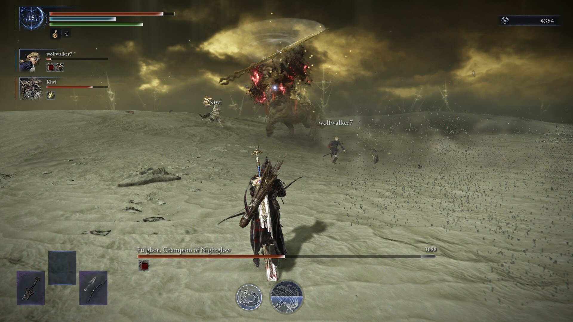 Enhanced Darkdrift Knight's third phase (Image via FromSoftware)