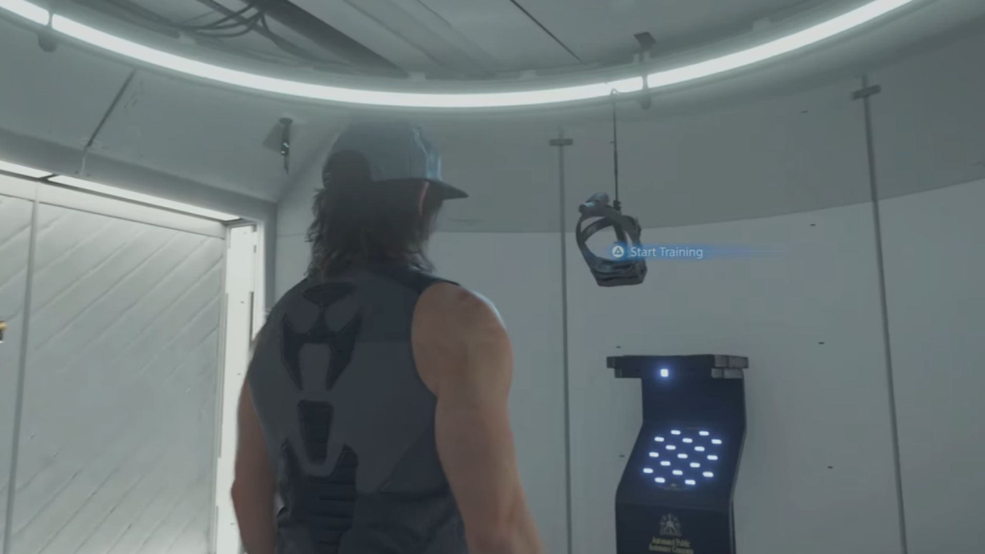 Interact with the headset (Source: Kojima Productions, @MrReign/YouTube)