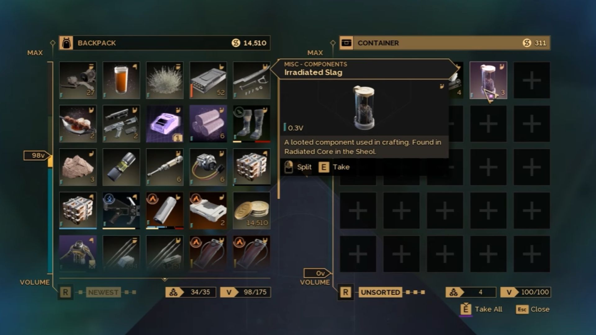 Loot the container (Source: Funcom, @HeRo2u2/YouTube)