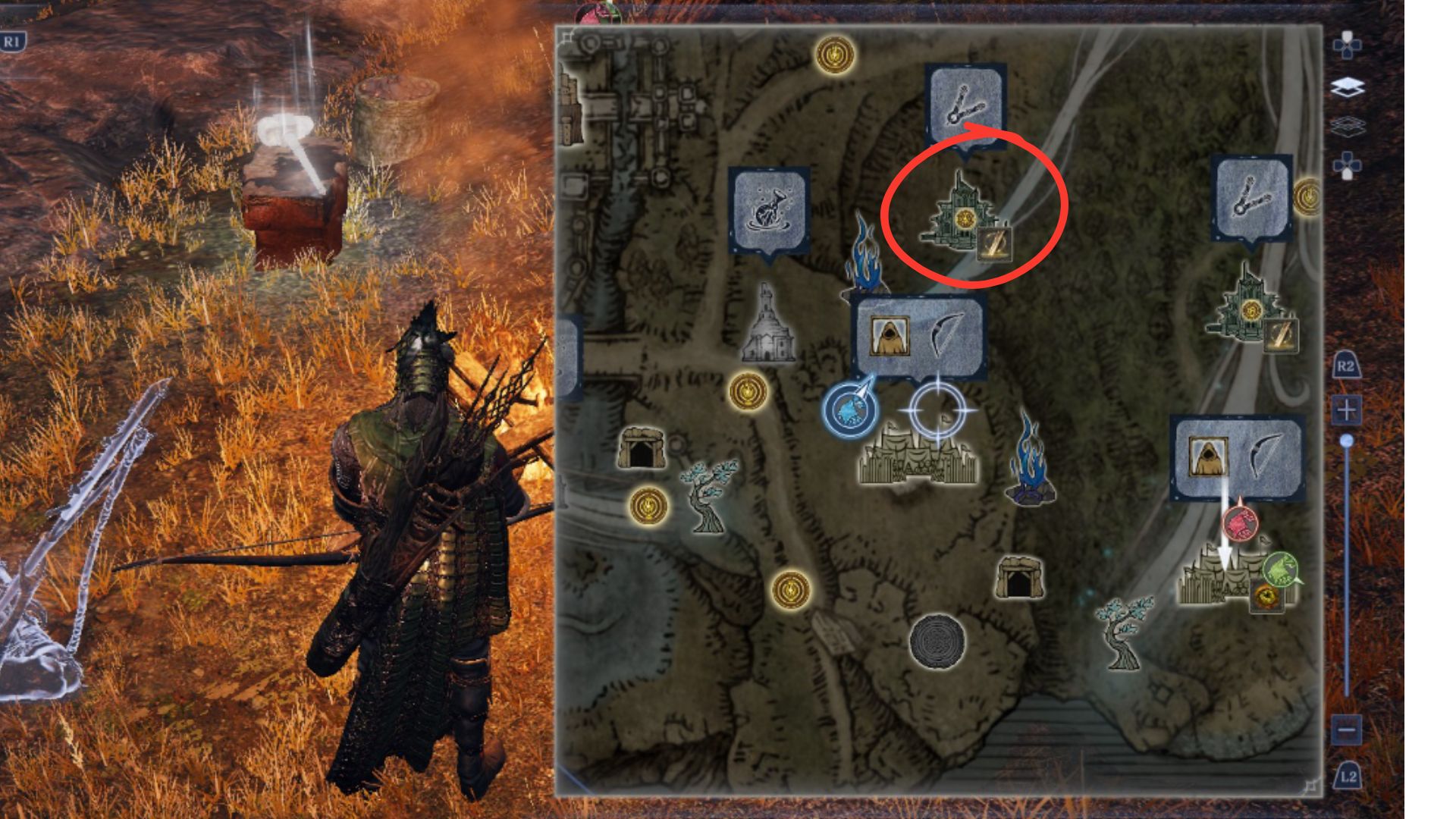 Look for the element icon (Source: Bandai Namco Entertainment)