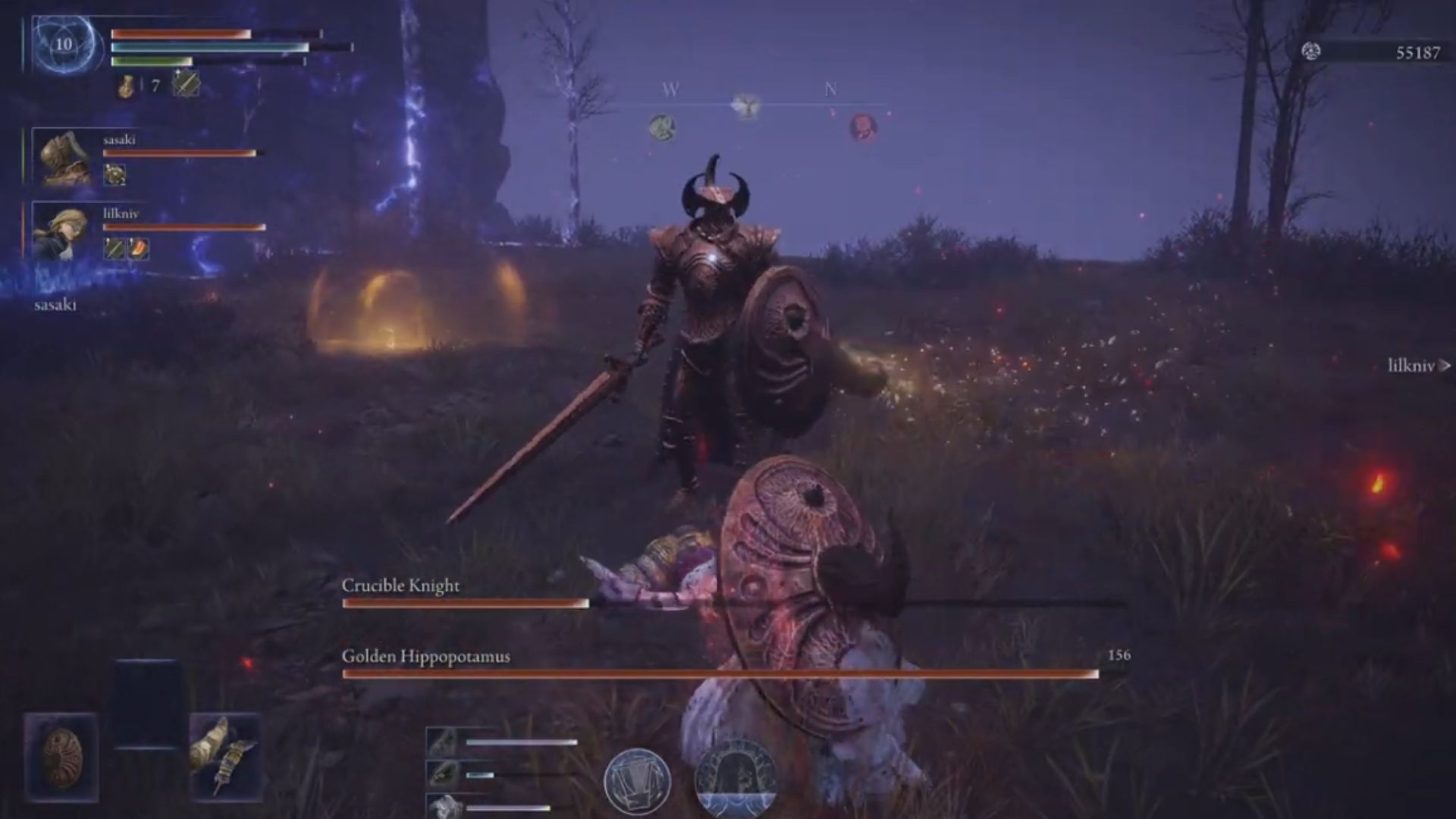Kill the knight first, then the Hippo. (Source: Bandai Namco Entertainment,
Doomiverse/YouTube)