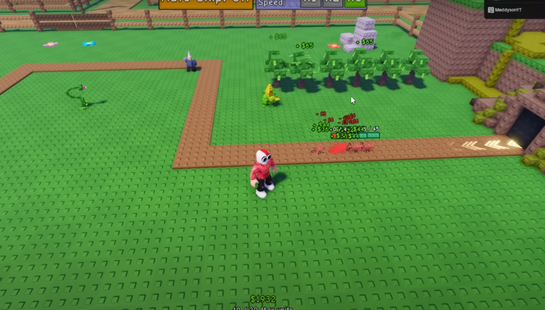 Strategically place your units to defend against the enemies (Image via Garden Defenders | Roblox)