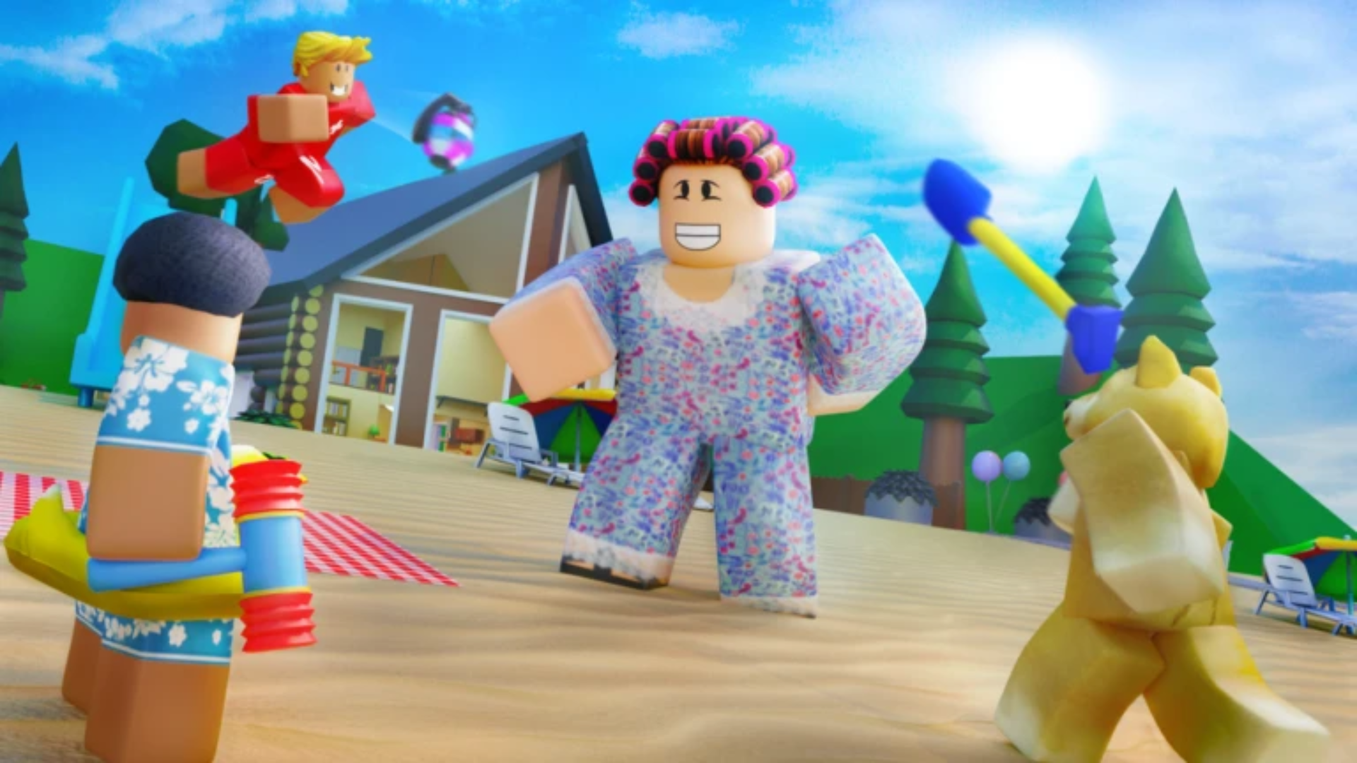 Destroy Grandma is a multiplayer, action-comedy party game (Image via Slungpy Games | Roblox)