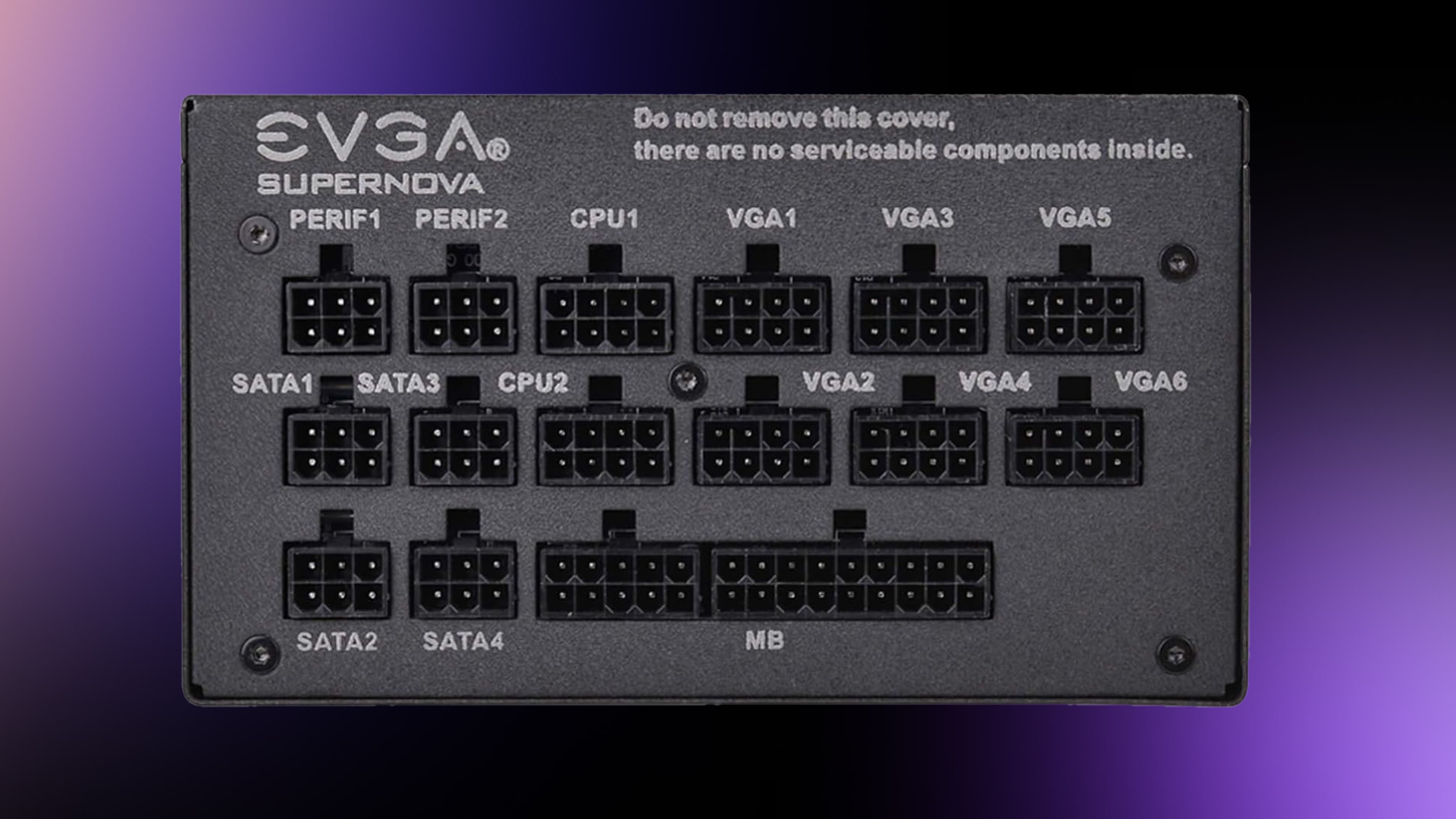 Pin sockets available on this PSU (Image via EVGA | Amazon | Deltia's Gaming)