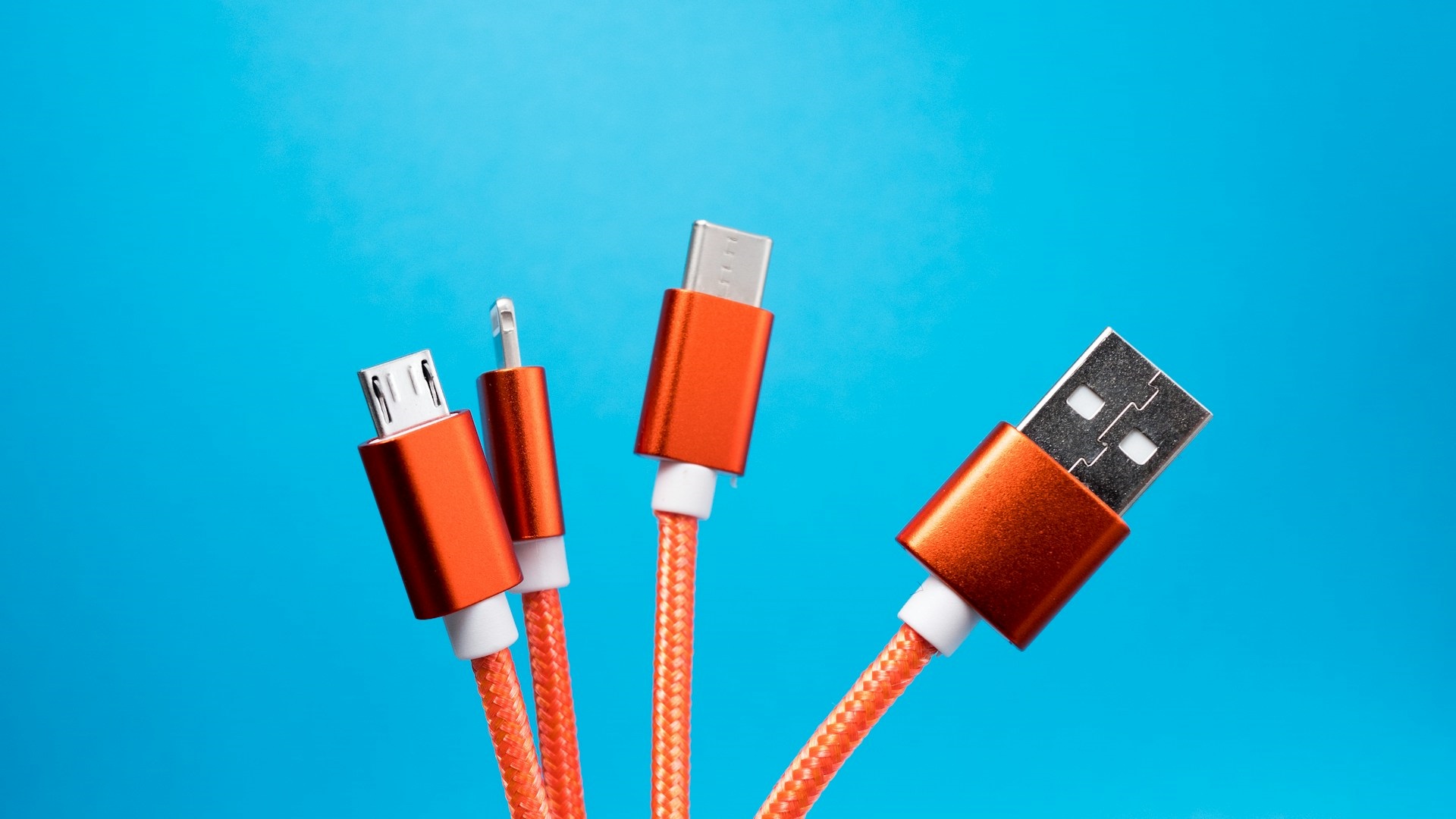 Picture of different types of USB connectors