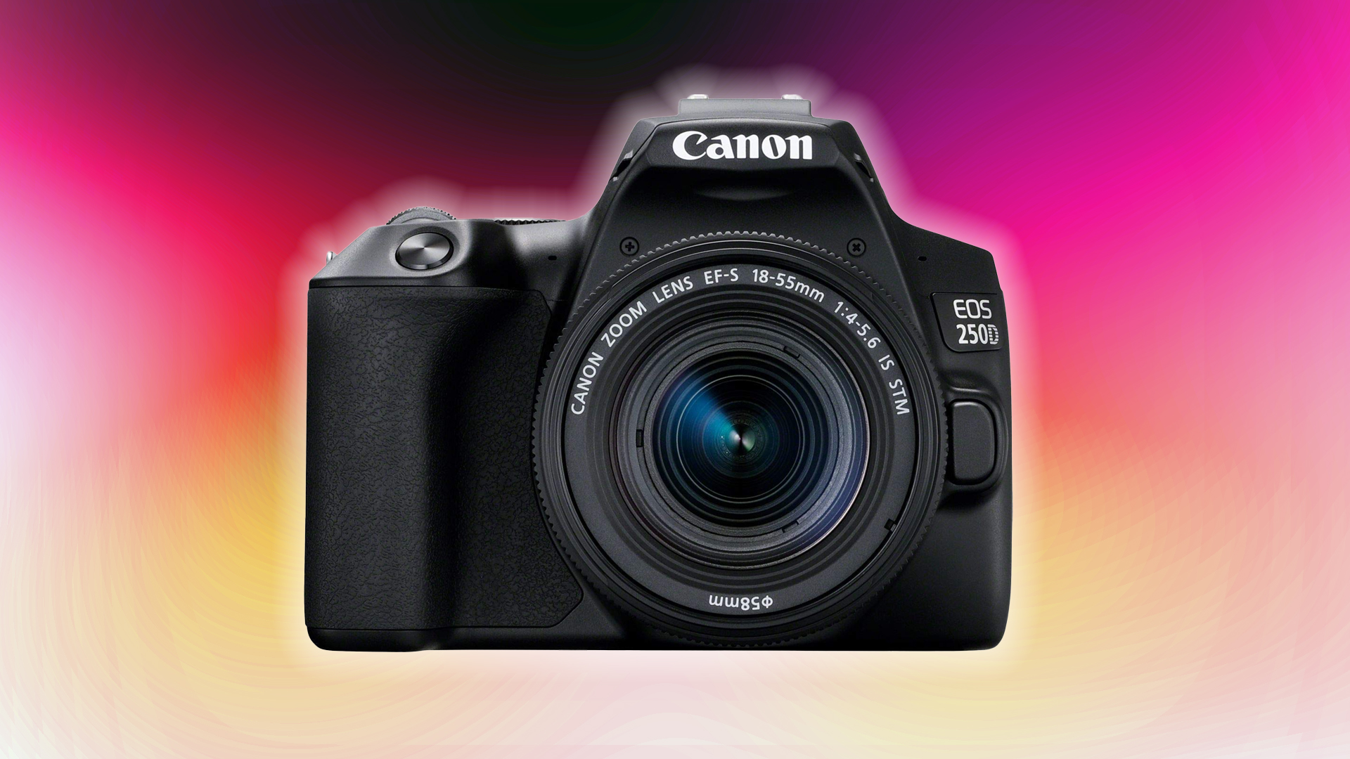 Image showing the Canon 250D with 18-55mm lens kit