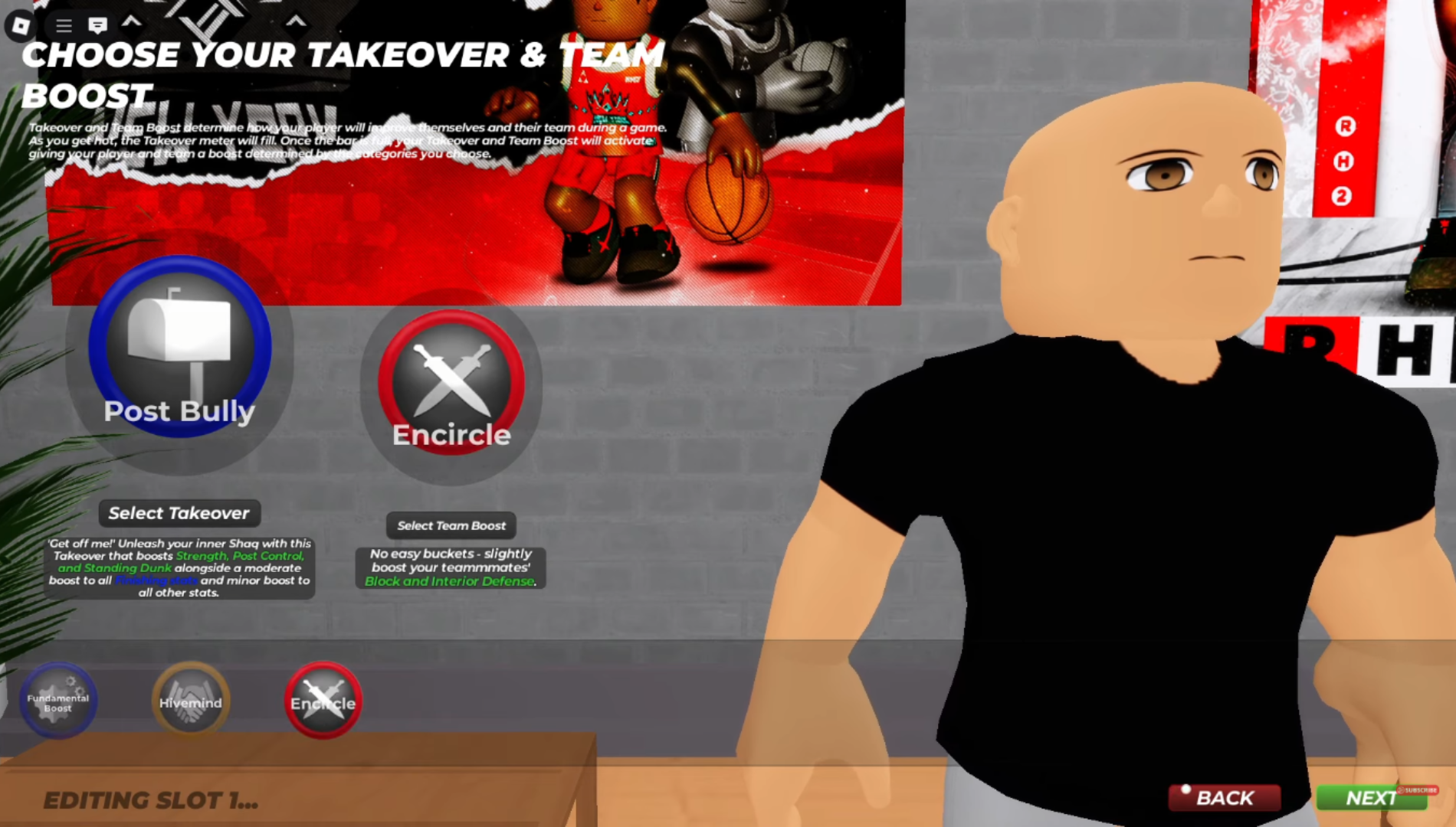 Select your Takeover and Team Boost (Image via BAX Studio | Roblox)