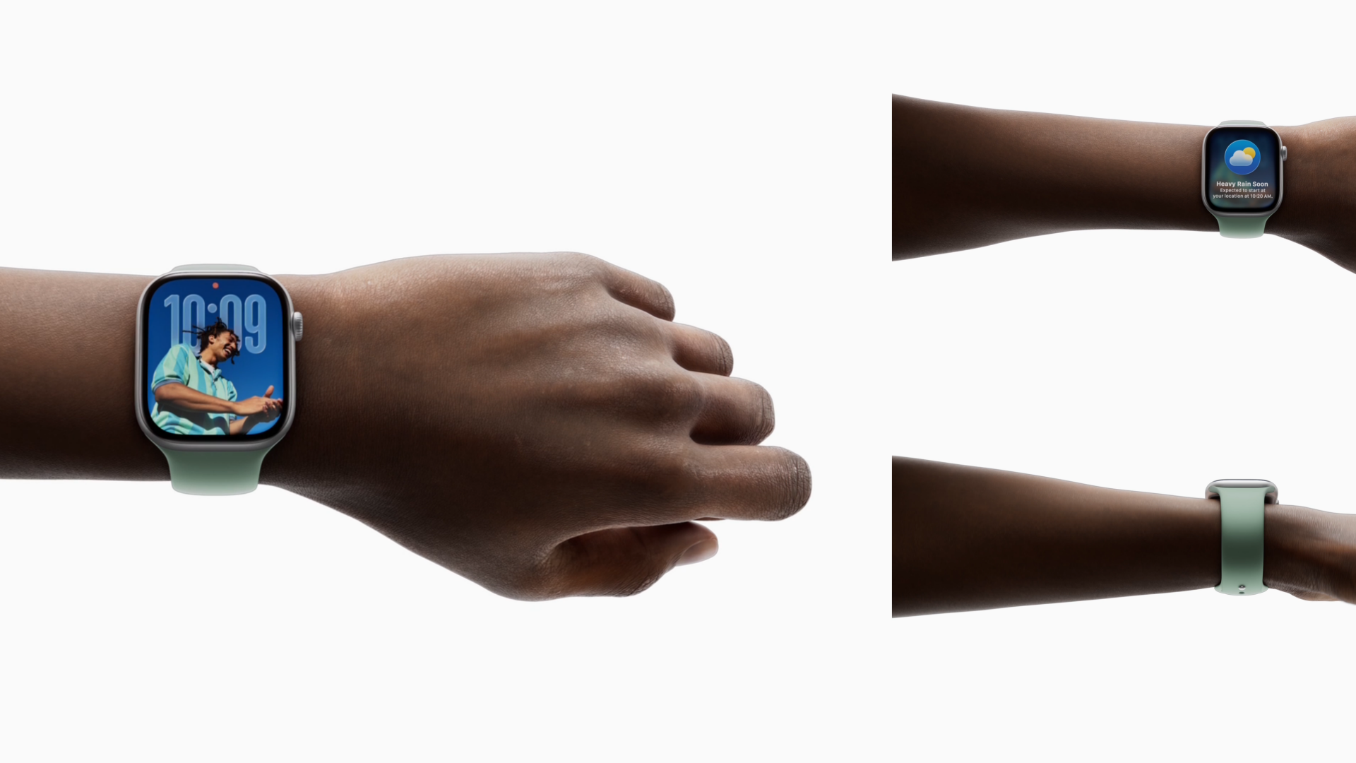 Users can now flick their wrist to interact with the Apple Watch (Image via Apple)