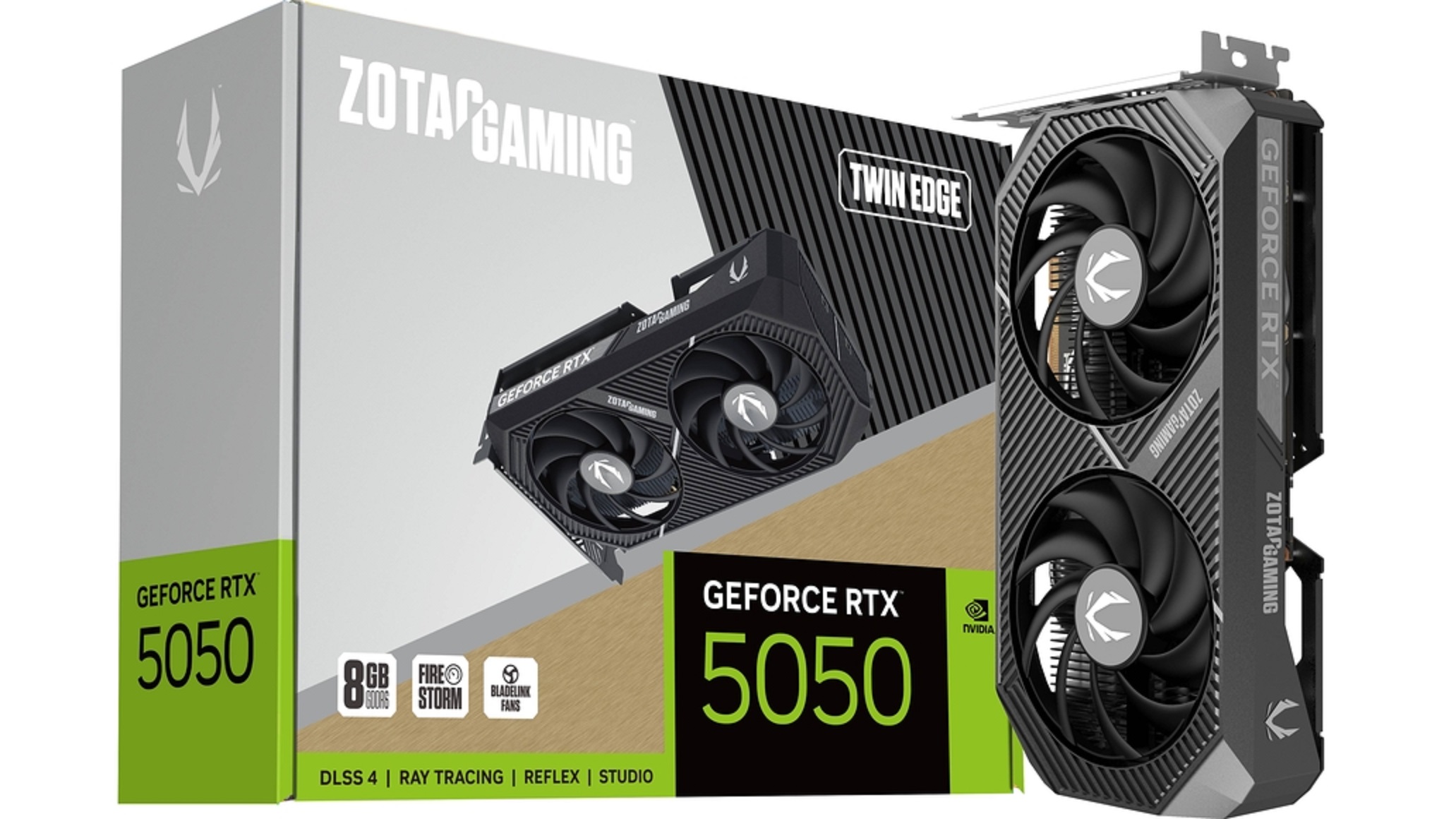 Picture of Zotac GeForce RTX 5050 Twin Edge and its box