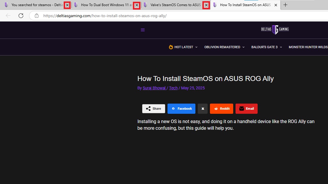 Picture describing how to close unnecessary browser tabs