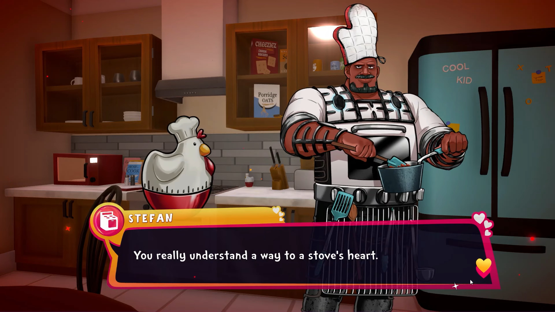 Romance the stove (Image via Team17 | @MakeWayForCat/YouTube)