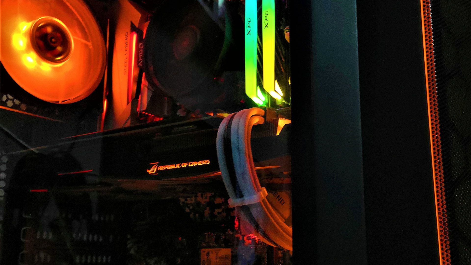 GPU sag is a problem you might face with a horizontal setup