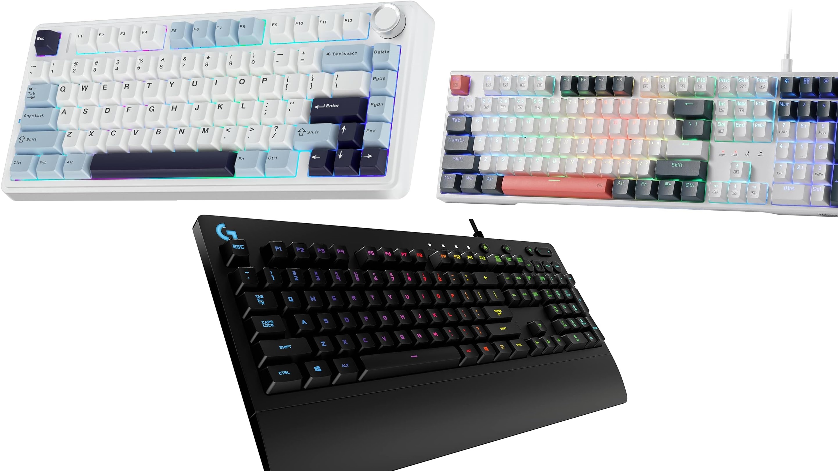 Picture of a collection of gaming keyboards