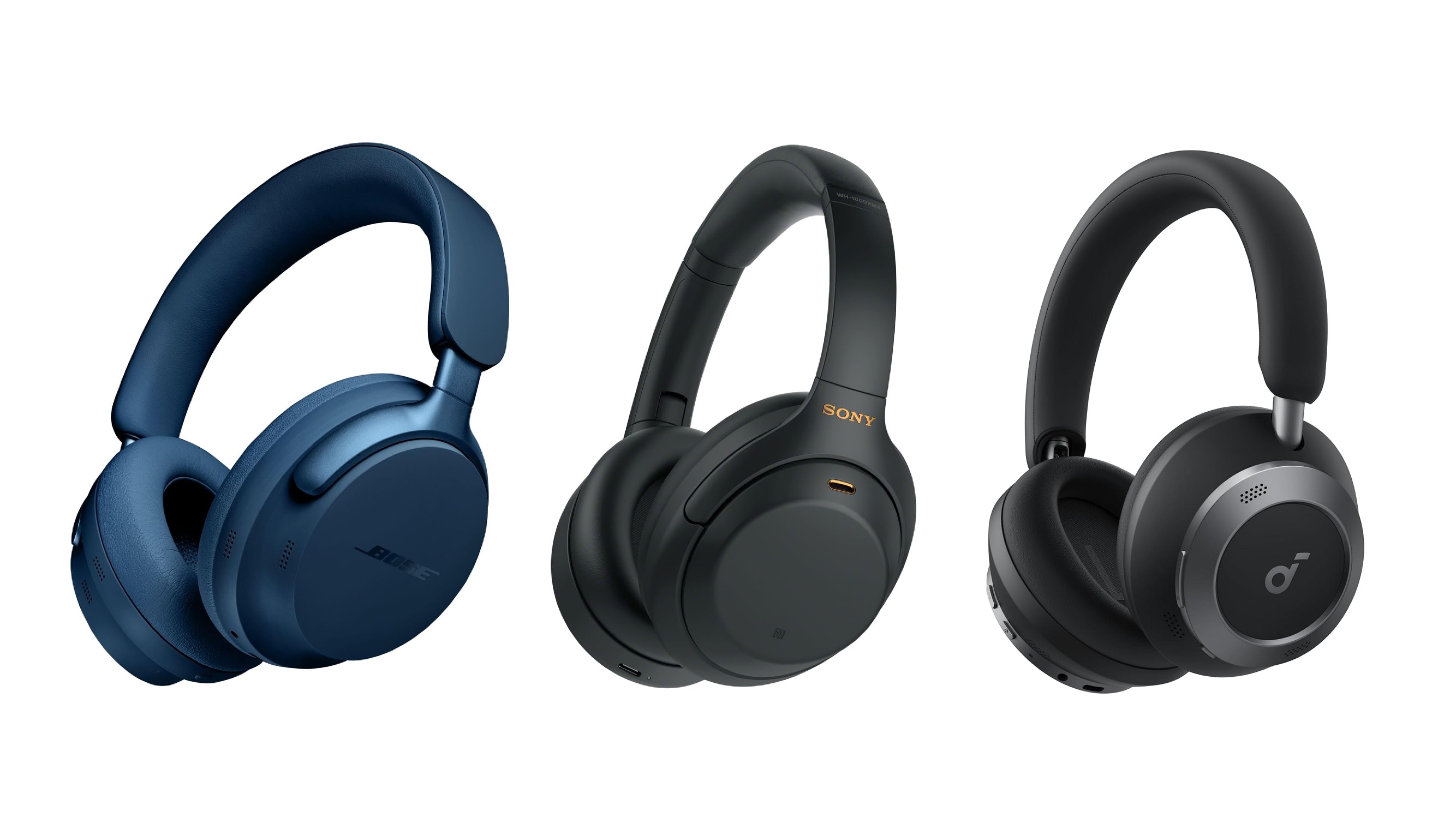 Picture of a bunch of noise-cancellation headphones