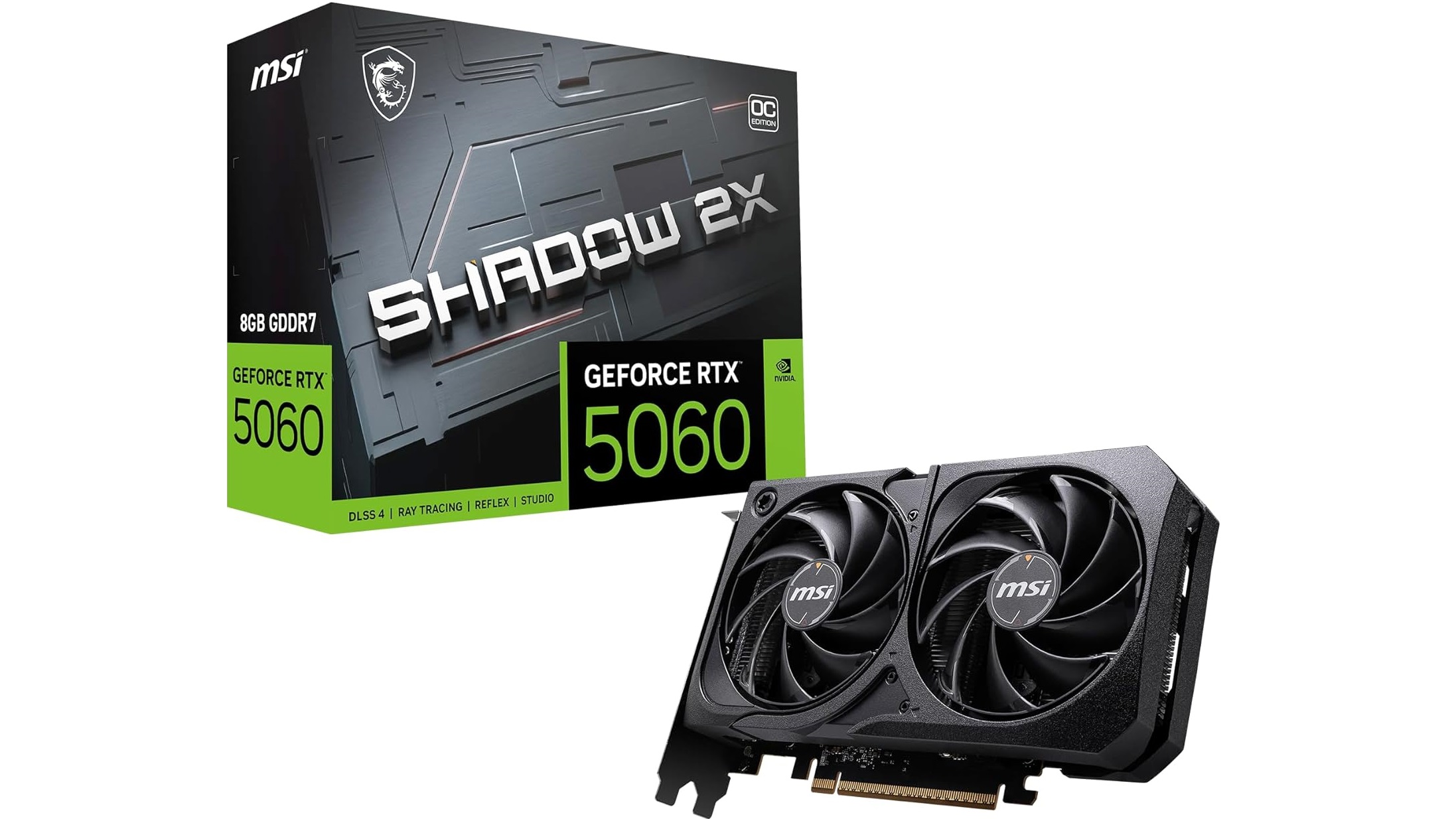 Picture of MSI Gaming RTX 5060 8G Shadow 2X OC Graphics Card