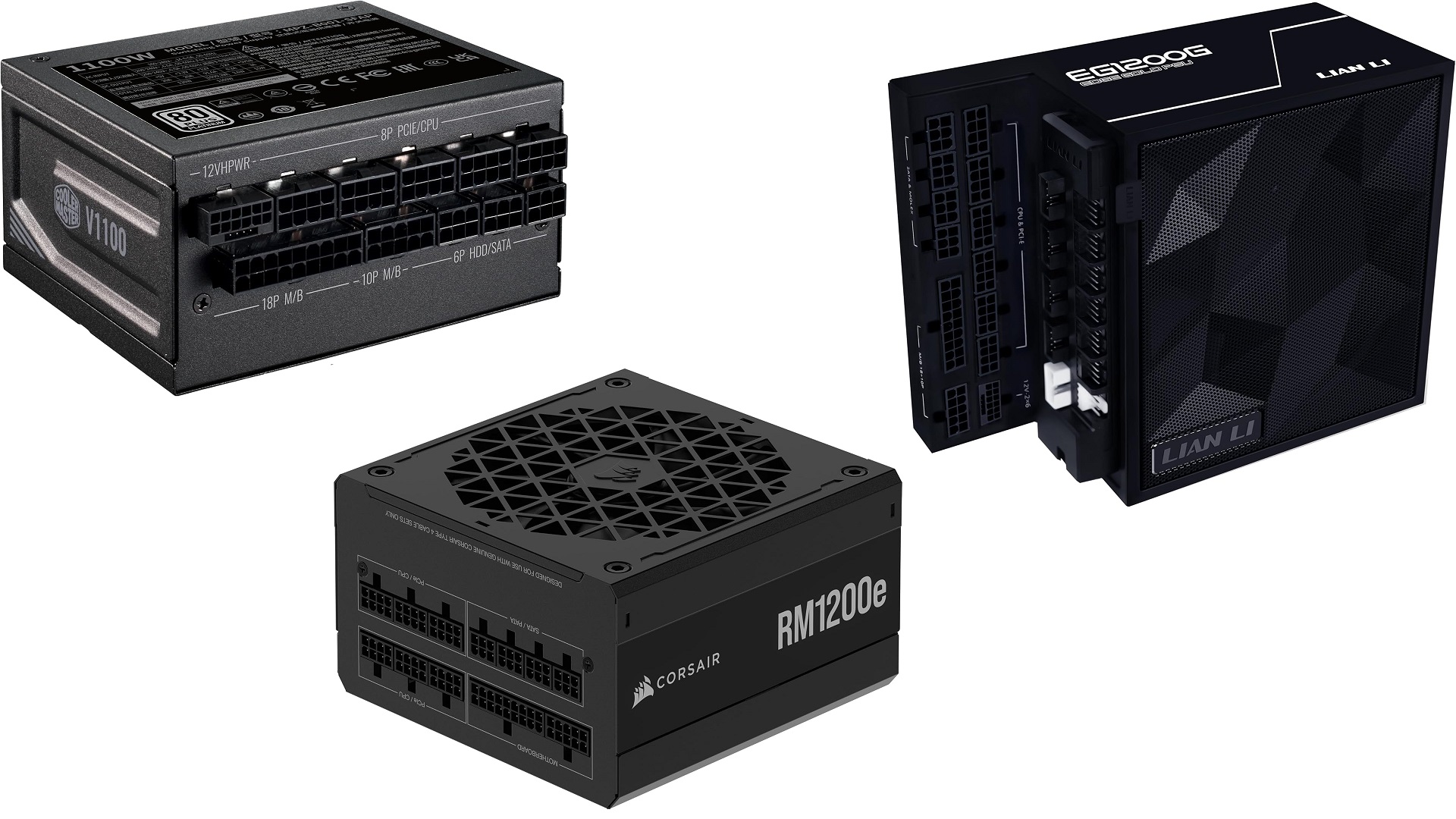 Picture of a collection of high-end PSUs